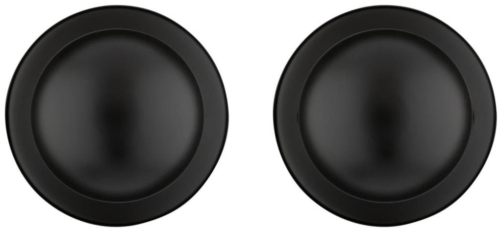 Kwikset Polo Dummy Door Knob, Single Sided Handle for Closets, French Double Doors, and Pantry, Matte Black Non-Turning Interior Push/Pull Door Knob, with Microban Protection