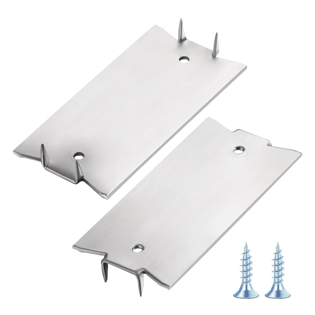 Wensilon(30 pcs) Stainless Steel 304 1.5X2 Inch 16-Gauge Anti-Nail Protection Plate Shield, Nail Plate for Wood Studs, Steel Cable Wire Protector Plate with Sharp Pointed Prongs