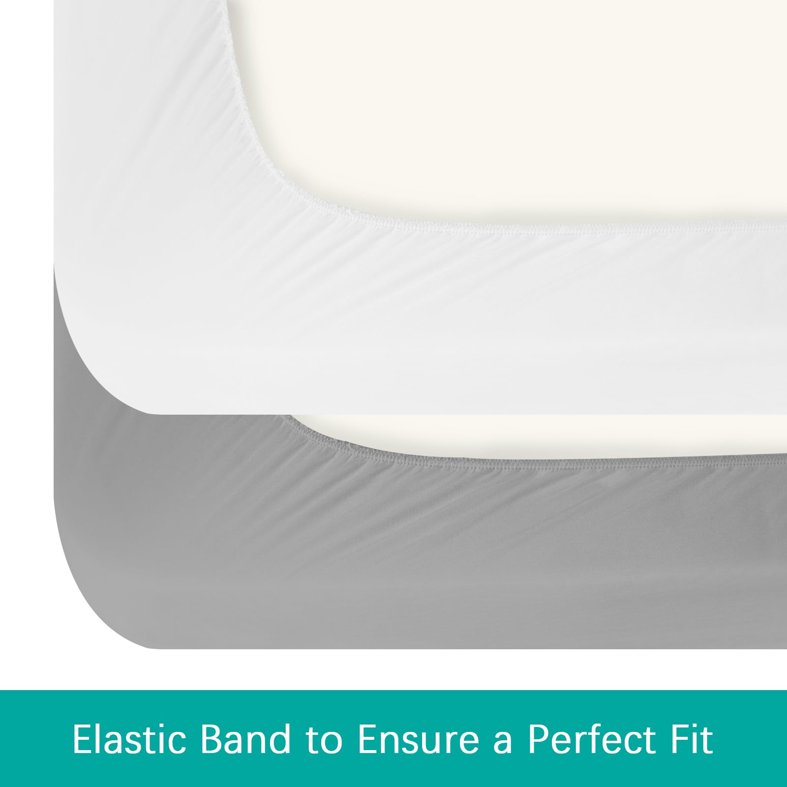 2 Pack Twin Mattress Protector Waterproof, Noiseless & Soft Coverage Mattress Fitted Sheet Twin with Deep Pocket up to 14", Super Breathable & Easy Wash Twin Size Mattress Protector