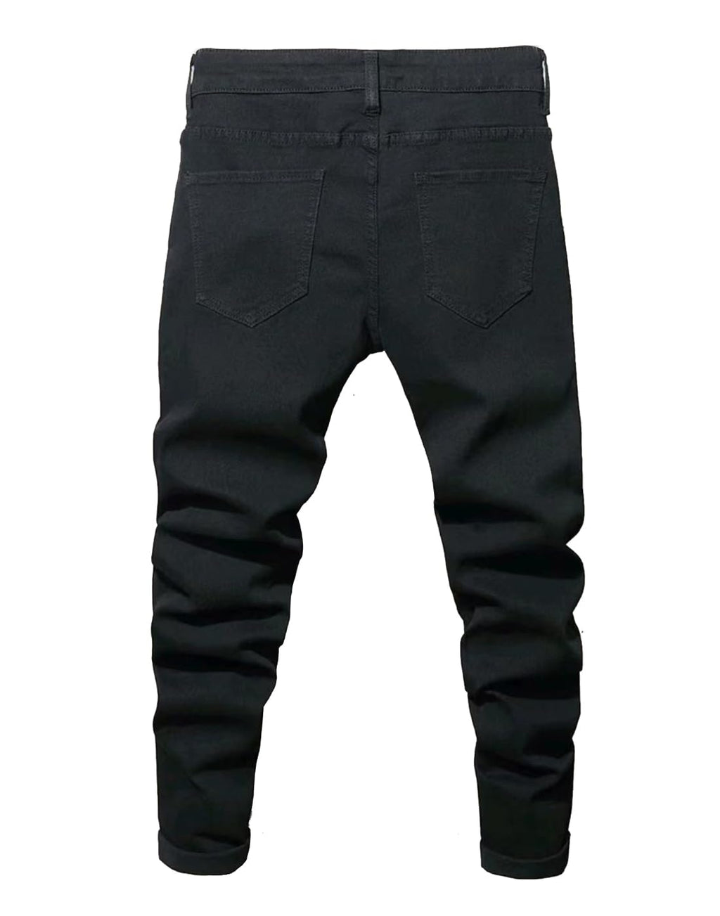 Boy's Skinny Fit Ripped Destroyed Distressed Stretch Slim Jeans Pants