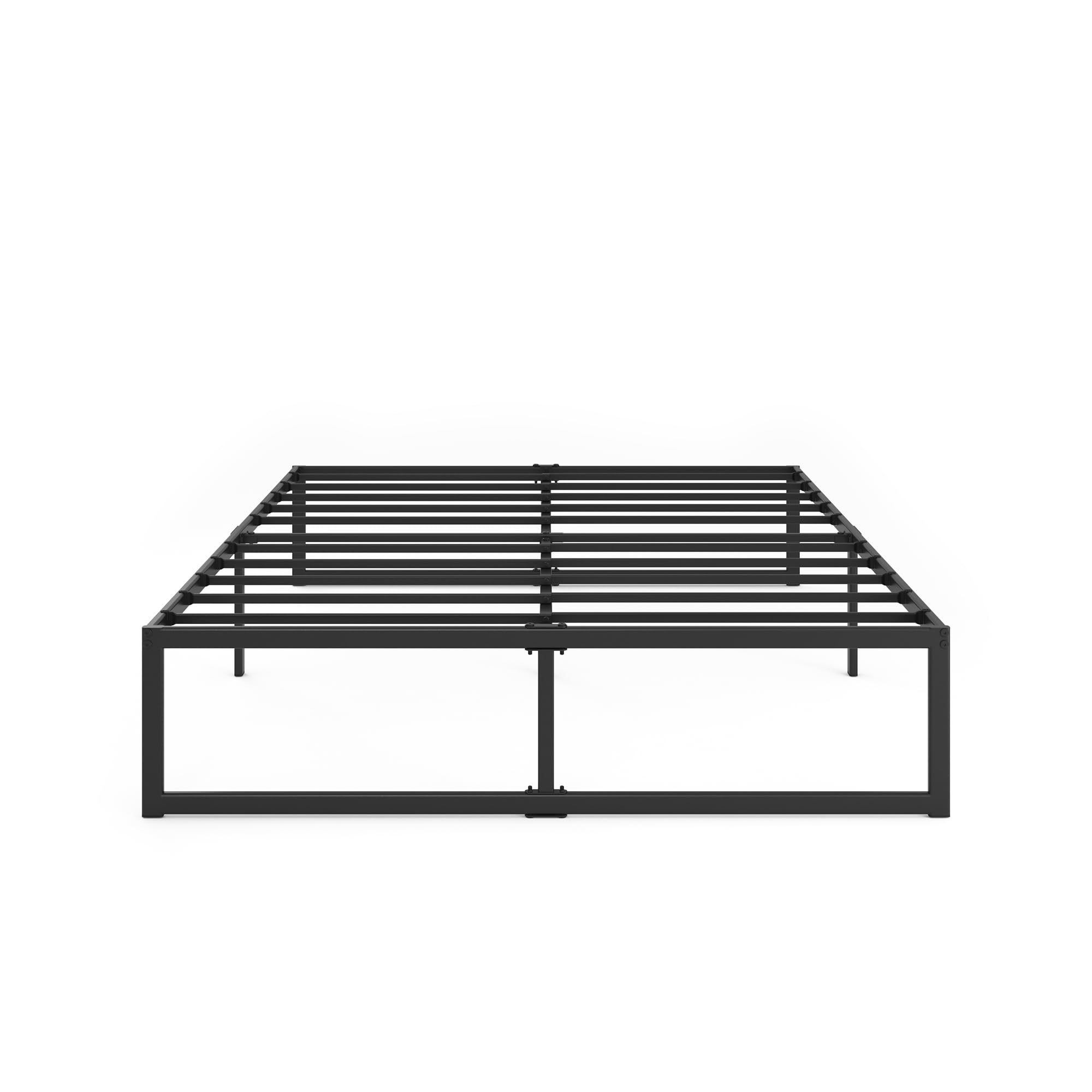 Zinus ABEL 14 Inch Platform Bed Frame, Steel Slat Support, Easy Assembly, No Box Spring Needed, Eco Friendly WonderBox(TM) Packaging, Black, Twin