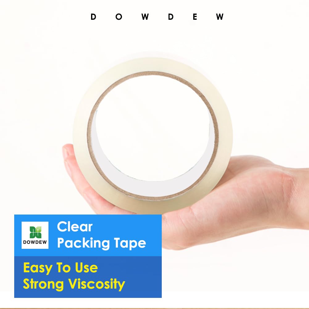 Clear Packing Tape, Heavy Duty Packaging Tape 1.88 inch x 55 Yards Refill Roll for Shipping Mailing Moving [Ultra Strong - Super Thick] (1 Roll / 55 Total Yards)