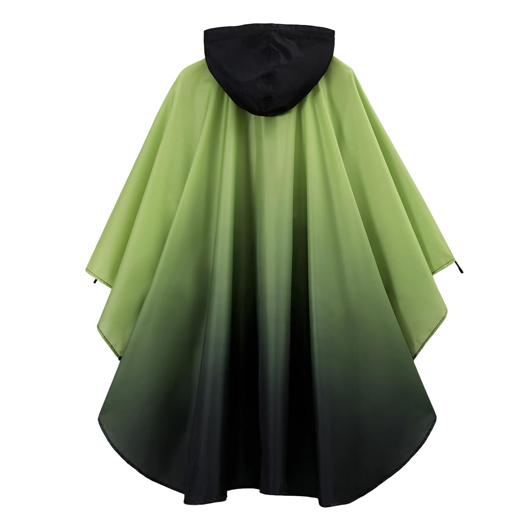 Rain Poncho Jacket Coat Hooded Zipper Style for Women/Men/Adult with Pocket