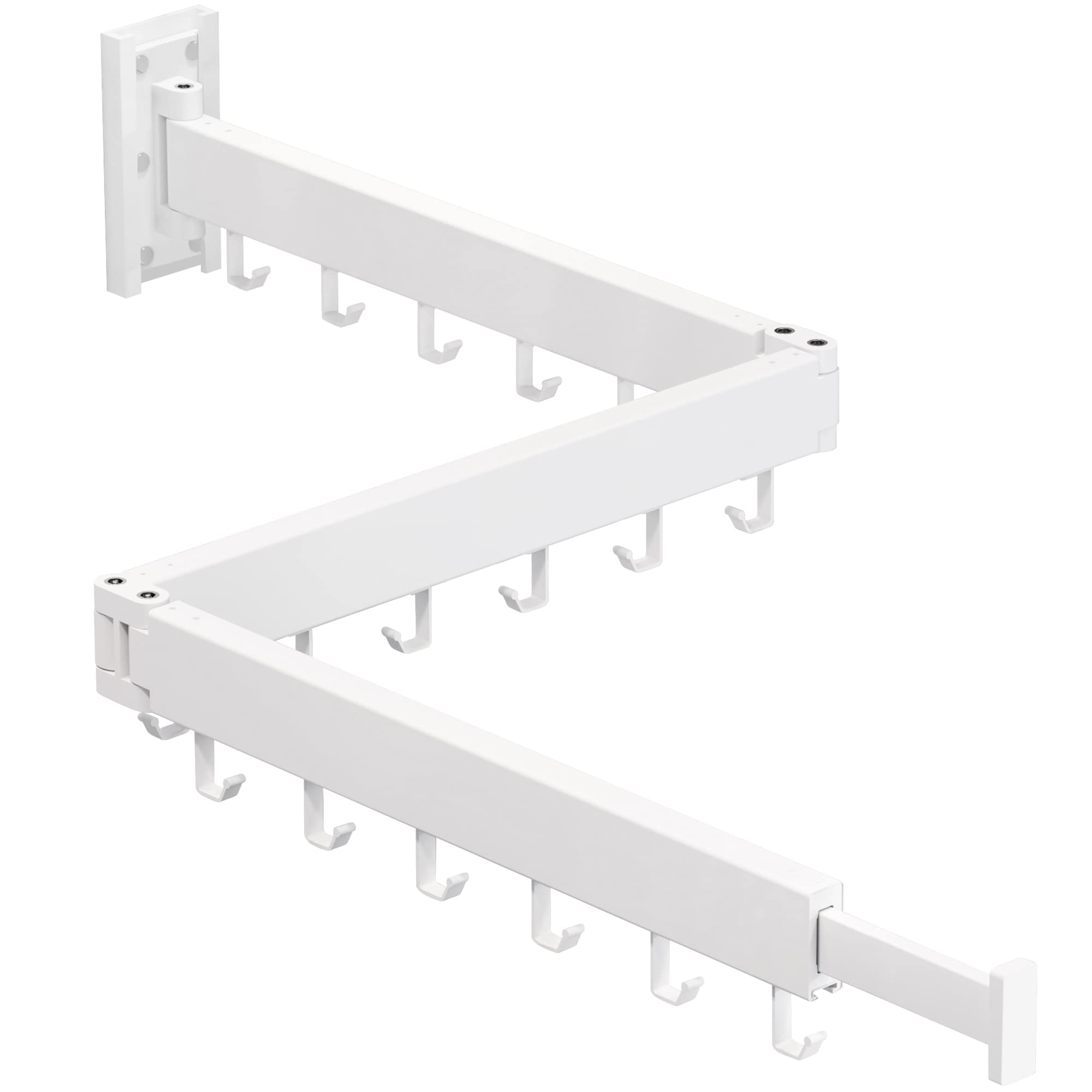 BOQORAD Clothes Drying Rack,Drying Rack Clothing,Luandry Drying Rack,Clothes Hanger Rack,Wall Mounted Luandry Rack,Folding Retractable,Frosted Stone Black Classic,ms-01