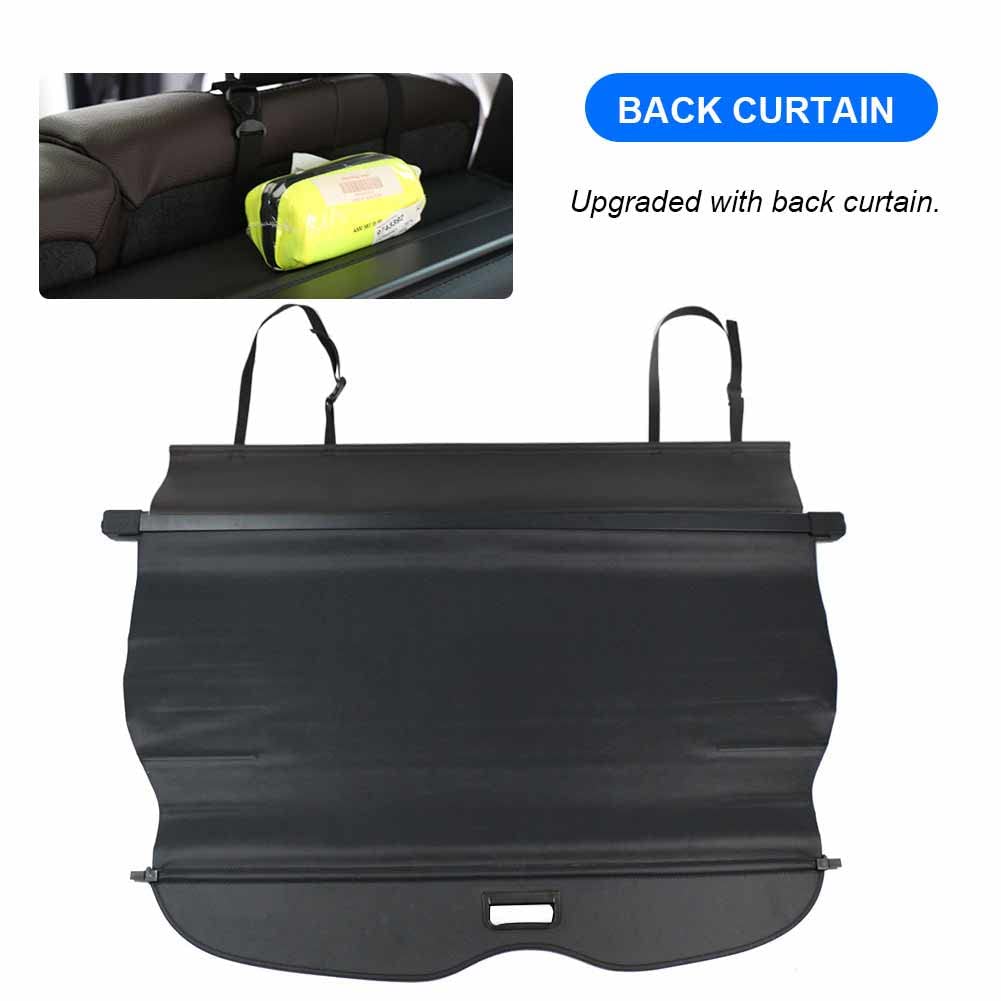 Cargo Cover for Jeep Grand Cherokee (2 Row; WL) 4XE Accessories 2022-2025 2026 Rear Black Trunk Shade Luggage Security Cover