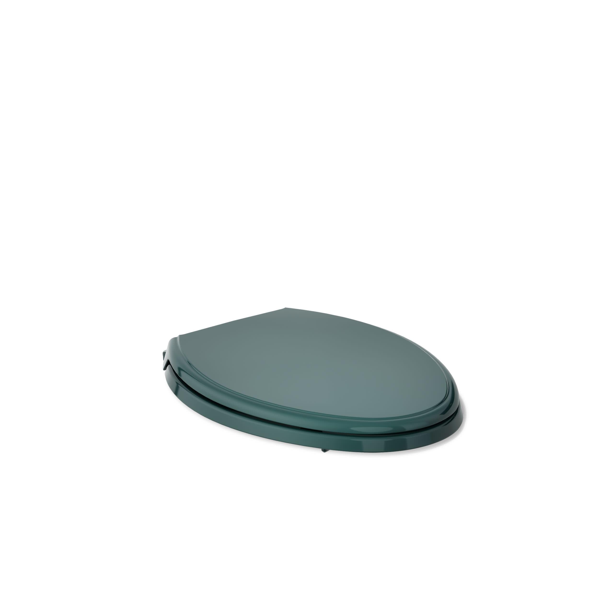 KOHLER 4733-RL-17 Glenbury ReadyLatch Quiet Close Elongated Toilet Seat, Soft Close Toilet Seats, Teal