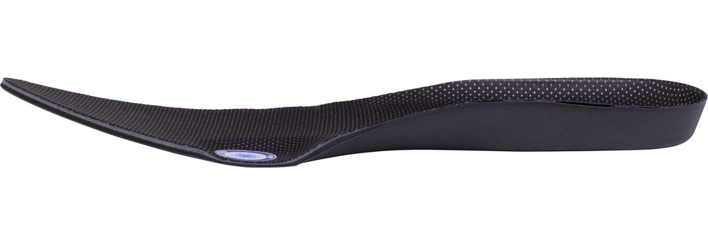 DonJoy Arch Rival Pre-Fabricated Silver-Coated Fibers Woven Orthotic Inserts Pair with Elevated Heel (Size A, Black)