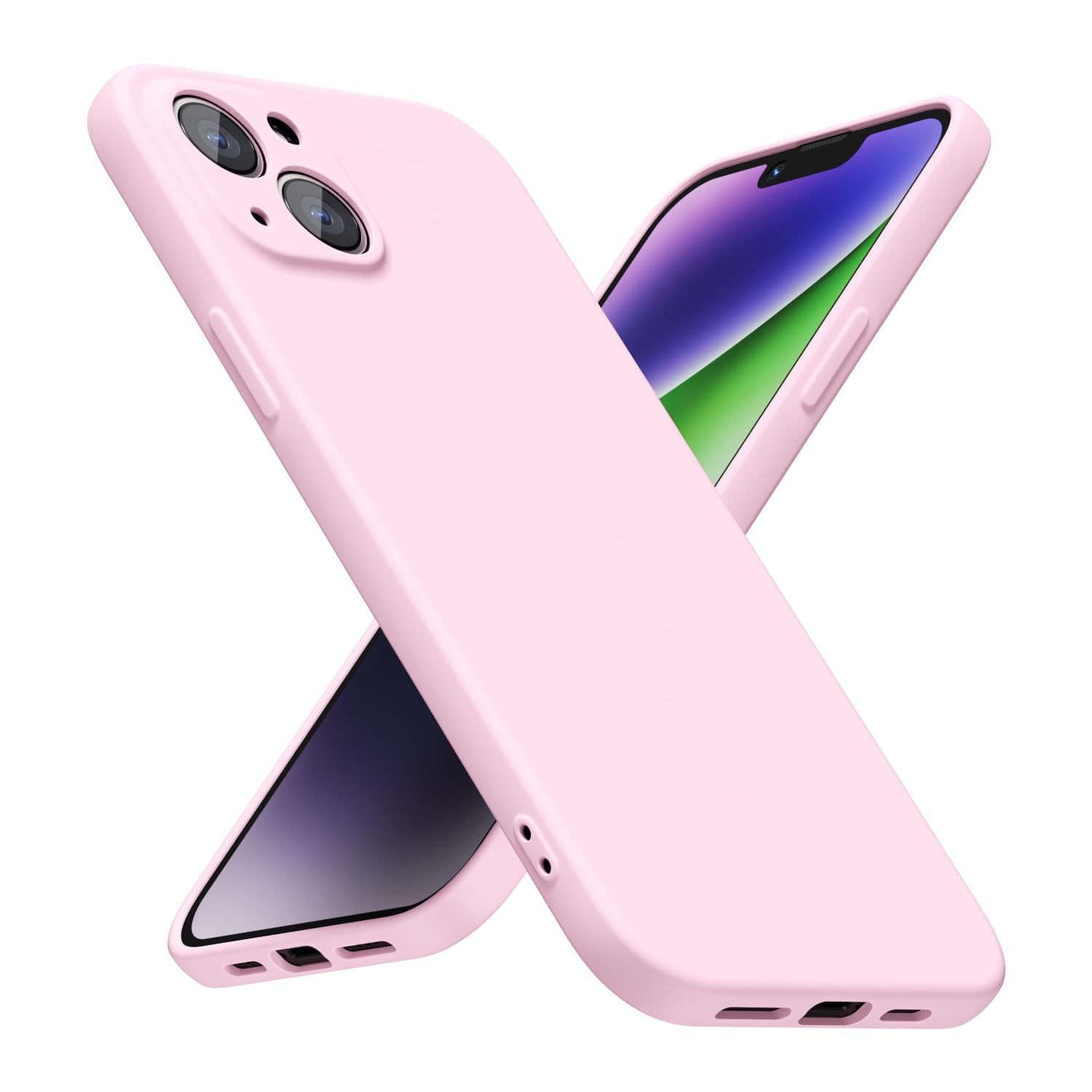 LoeoeL for iPhone 8 Plus/ 7 Plus Phone Case Silicone, Minimalist Ultra Thin Slim Soft Rubber Gel Solid Color Matte TPU Cute Case for Women, Girly Aesthetic Design & Camera Cover, Beige Stone Cream