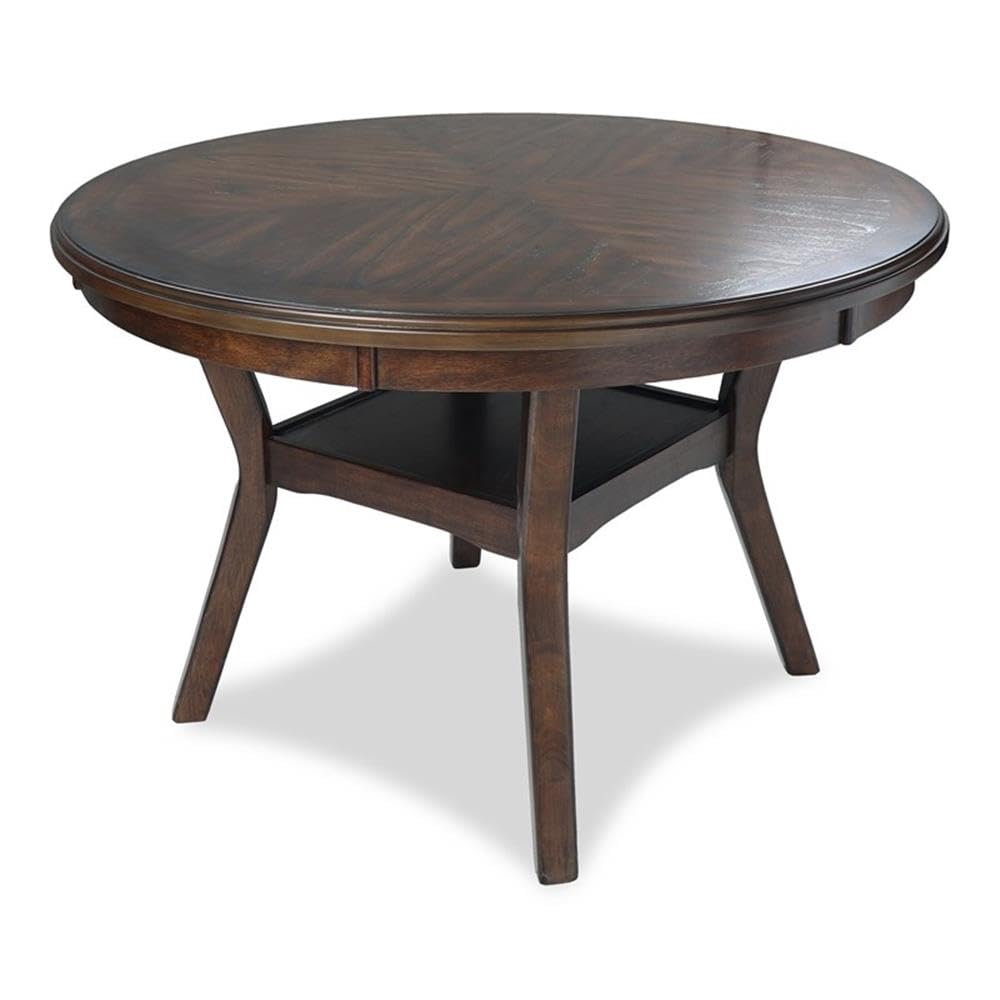 New Classic Furniture Mitchell Dining Room Table, Beige and Brown
