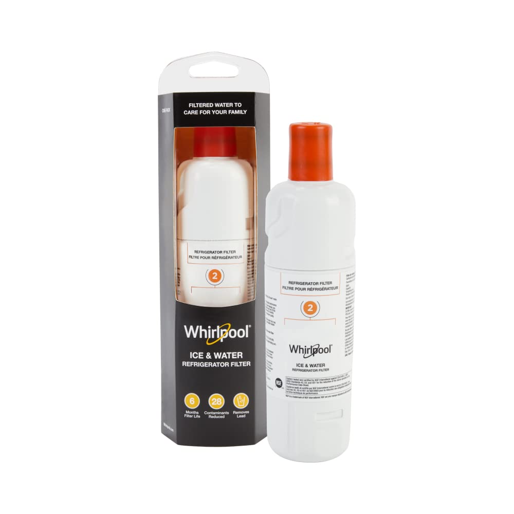 Whirlpool® WHR2RXD1 Ice, Orange Refrigerator Water Filter 2-WHR2RXD1, Single-Pack