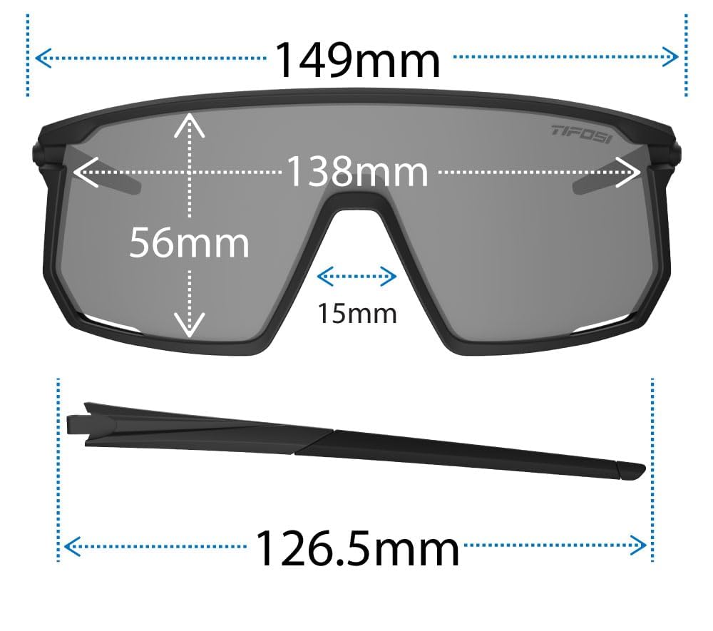 Tifosi Moab Cycling Glasses - Ideal For Cycling (Gravel, MTB & Road), Baseball & Pickleball - Shatterproof Polycarbonate Lens