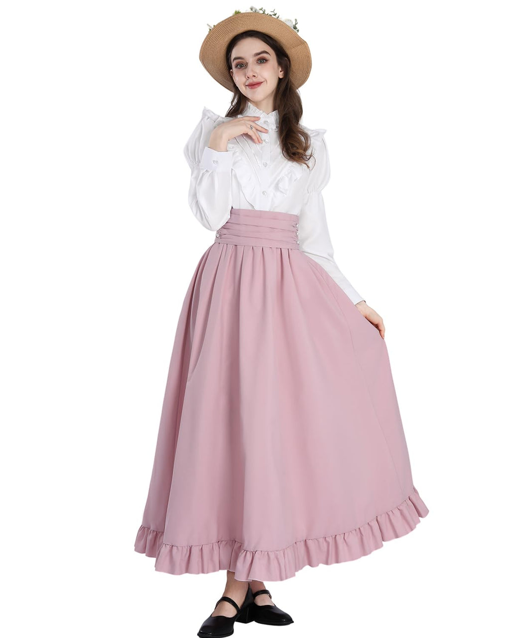 Victorian Dress for Women 2-Pieces 1800s Edwardian Dress Ball Gown Renaissance Costume
