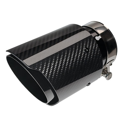 2"Inlet 3"Outlet Car Exhaust Tips Carbon Fiber Tailpipe Exhaust Pipe Tail Throat Tail Pipe Burnt Need Height>3.5 Inch Widht>3.5 Inch