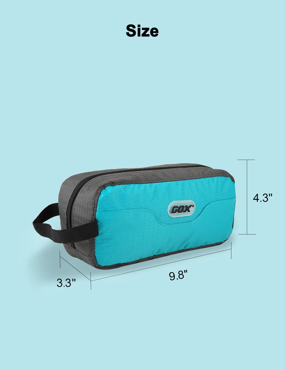 GOX Travel Small Toiletry Bag for Men Nylon Dopp Kit Medicine Bag Travel Organizer Pouch Shave Kits for Teens Toiletry Essentials Bathroom Compact (Black, 7.9 * 3.7 * 2 Inches)