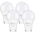 GU24 LED Llight Bulb, 3000K Warm White, 9W(100W Equivalent), 800 Lumens, A19 Shape GU24 LED Bulbs, Twist and Lock GU24 Pin Base with Two Prongs, Non-Dimmable(4-Pack)