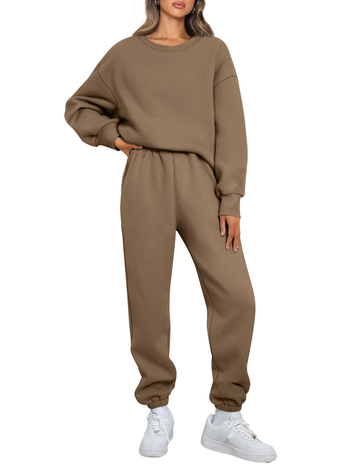 AUTOMET Womens 2 Piece Outfits Sweatsuit Lounge Sets Matching Sweat Set Pockets