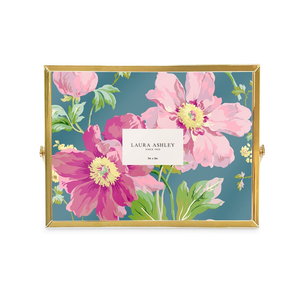 Laura Ashley 2x3 Rose Gold Flat Metal Picture Frame (Vertical) with Pull-Out Easel Stand, Made for Tabletop, Counterspace, Shelf and Desk (2x3, Rose Gold)