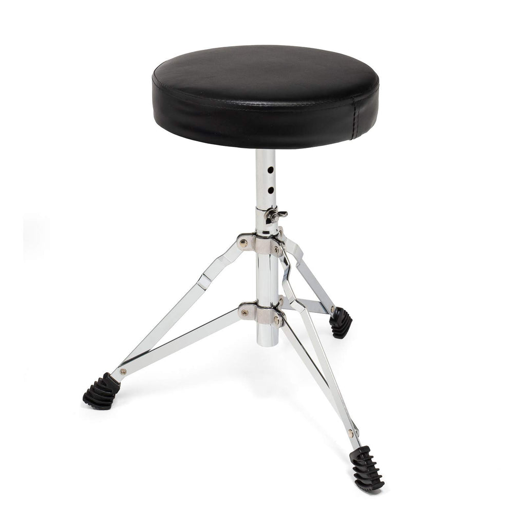 Ashthorpe 5-Piece Complete Kids Drum Set with Genuine Brass Cymbals - Junior Beginner Kit with 16" Bass, Throne, Hi-Hats, Pedals & Drumsticks - Black