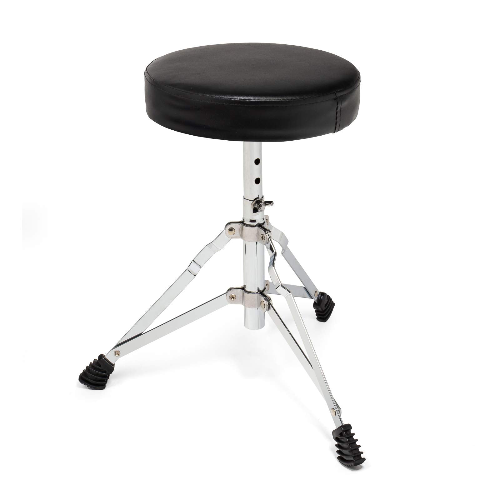 Ashthorpe 5-Piece Complete Kids Drum Set with Genuine Brass Cymbals - Junior Beginner Kit with 16" Bass, Throne, Hi-Hats, Pedals & Drumsticks - Black