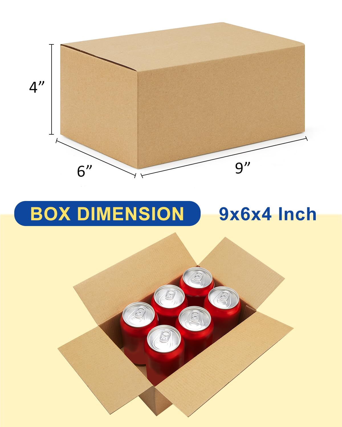 40-Pack-Small-Shipping-Boxes-6x4x4, Corrugated-Cardboard-Boxes-for-Packaging-Small-Business, Brown-Boxes-Mailers