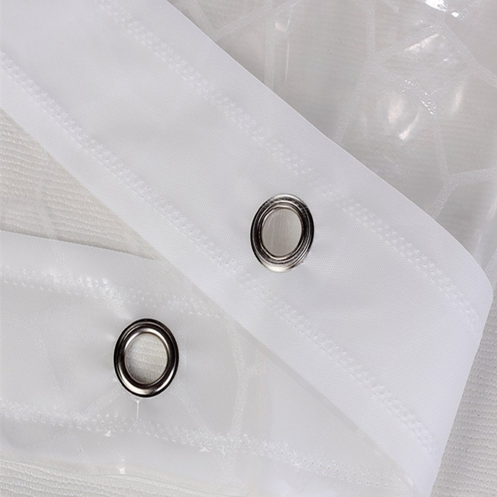 AooHome Eva Small 36x72 Inches Shower Liner, See Through Clear 8 Gauge Bathroom Curtain with Hooks, Bottom Magnets, Water Repellent, Heavy Duty, Rust Proof Grommets