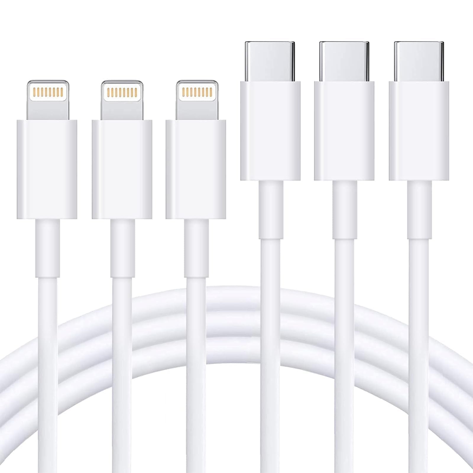 USB C to Lightning Cable 3Pack 3FT [MFi Certified] iPhone Fast Charger Cable USB-C Power Delivery Charging Cord for iPhone 14/13/12/12 PRO Max/12 Mini/11/11PRO/XS/Max/XR/X/8/8Plus/iPad, White