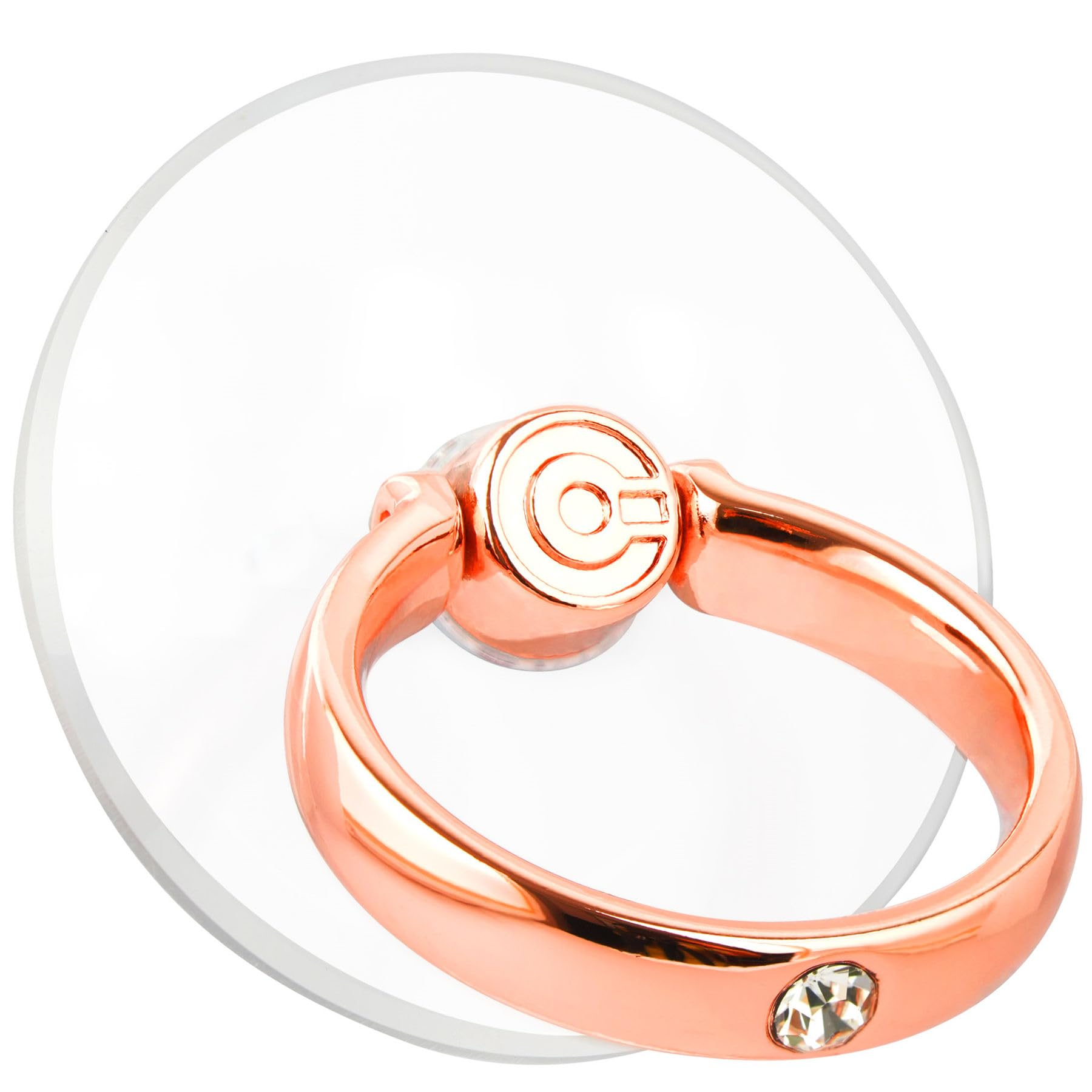 Transparent Phone Ring Holder Grip - EI Sonador Clear Cell Phone Ring Stand Holder Finger Grip Kickstand 360° Rotation, Compatible with Most of Phones, Tablets and Case (2 Aquamarine Diamond)