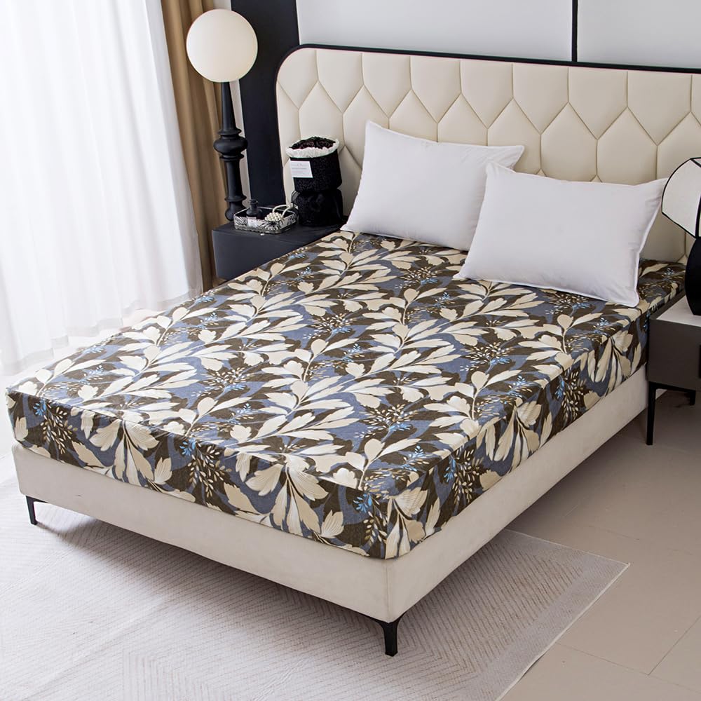 Bedding Fitted Sheet with Deep Pocket,3D Pattern Printed Fabric Bed Sheets (Black Butterfly,Twin)
