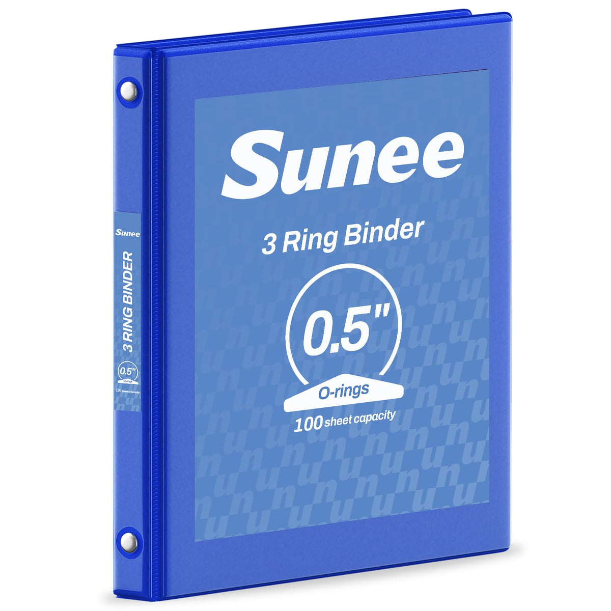 SUNEE 3 Ring Binder 1/2 Inch 1 Pack, Clear View Binder Three Ring PVC-Free (Fit 8.5x11 Inches) for School or Office Supplies, Black