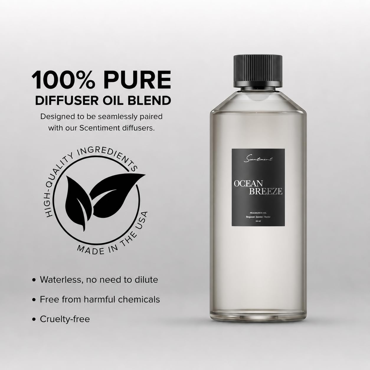 Scentiment French Hotel Diffuser Oil - Premium Hotel Scent with Notes of Clove, Patchouli & Sandalwood Home Scent, Aromatherapy Fragrance Oil Diffuser Refill - 0.68 fl oz (20 mL)