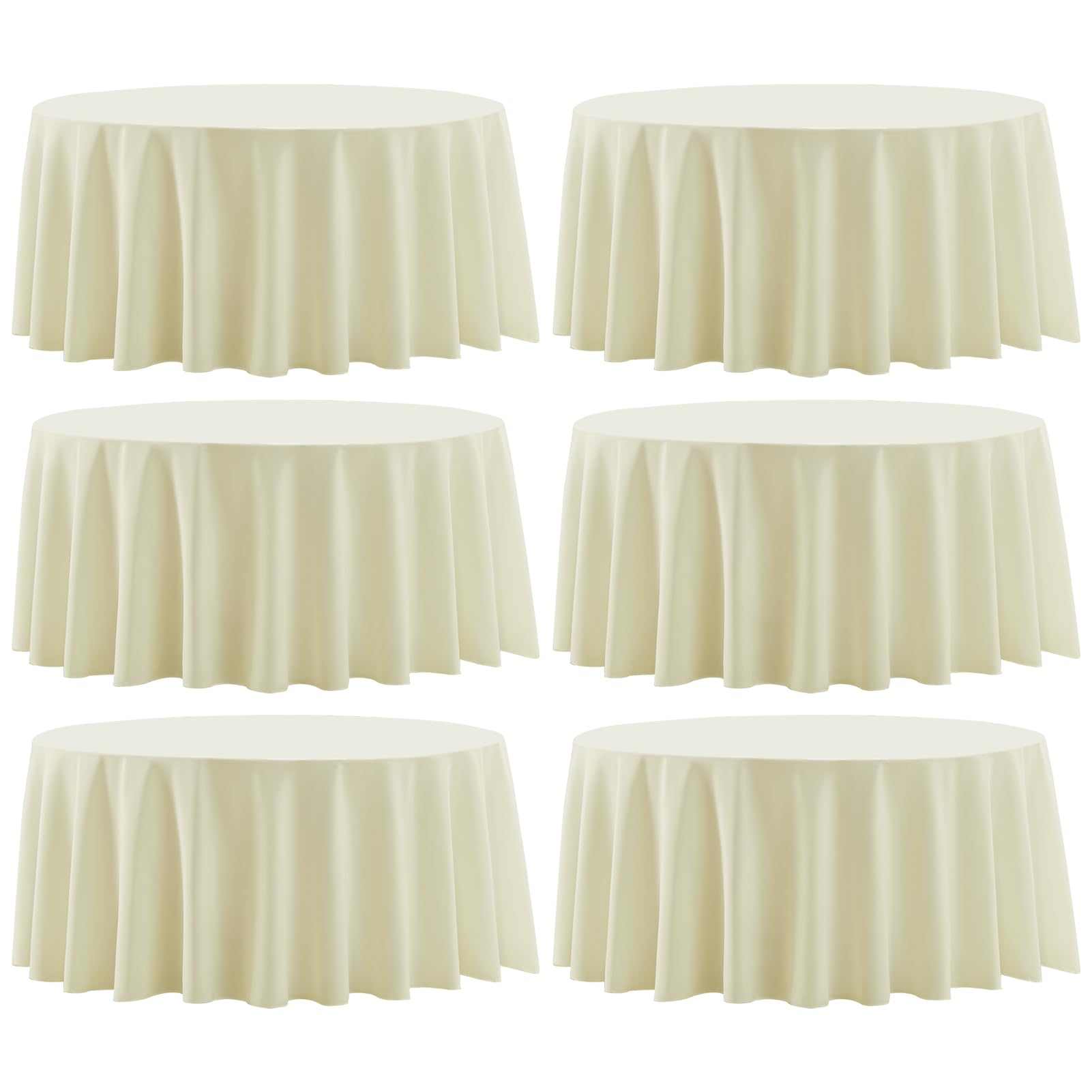 Round Tablecloth 2 Pack 90 Inch Black Tablecloths Washable Decorative Linen Polyester Table Clothes Cover for Dining Table Banquets Buffet Parties and Wedding