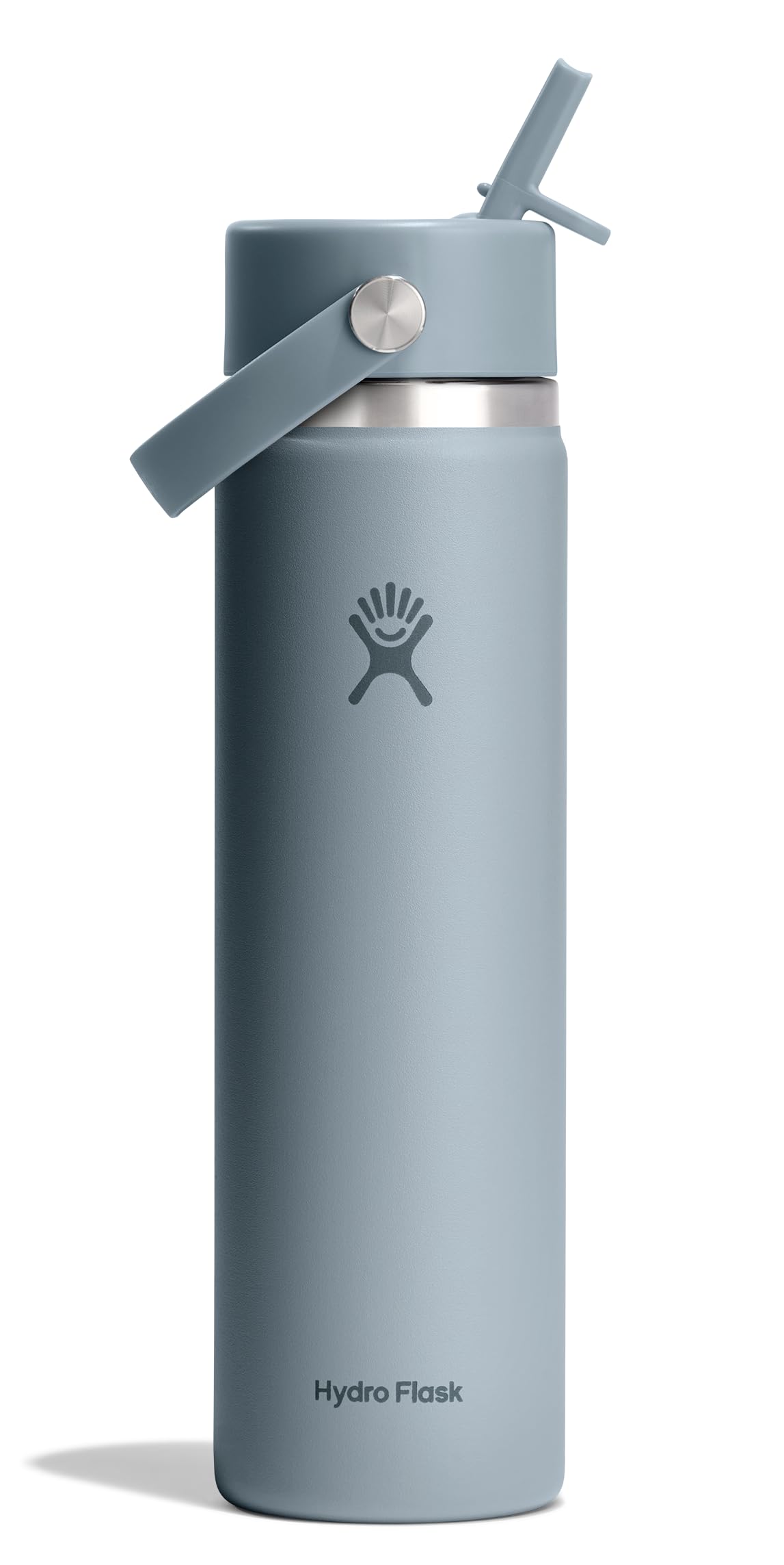 Hydro Flask Water Bottle - Insulated Stainless Steel - Wide Straw Lid, Non Spill, Leakproof in 24 Oz Forest Green Arc