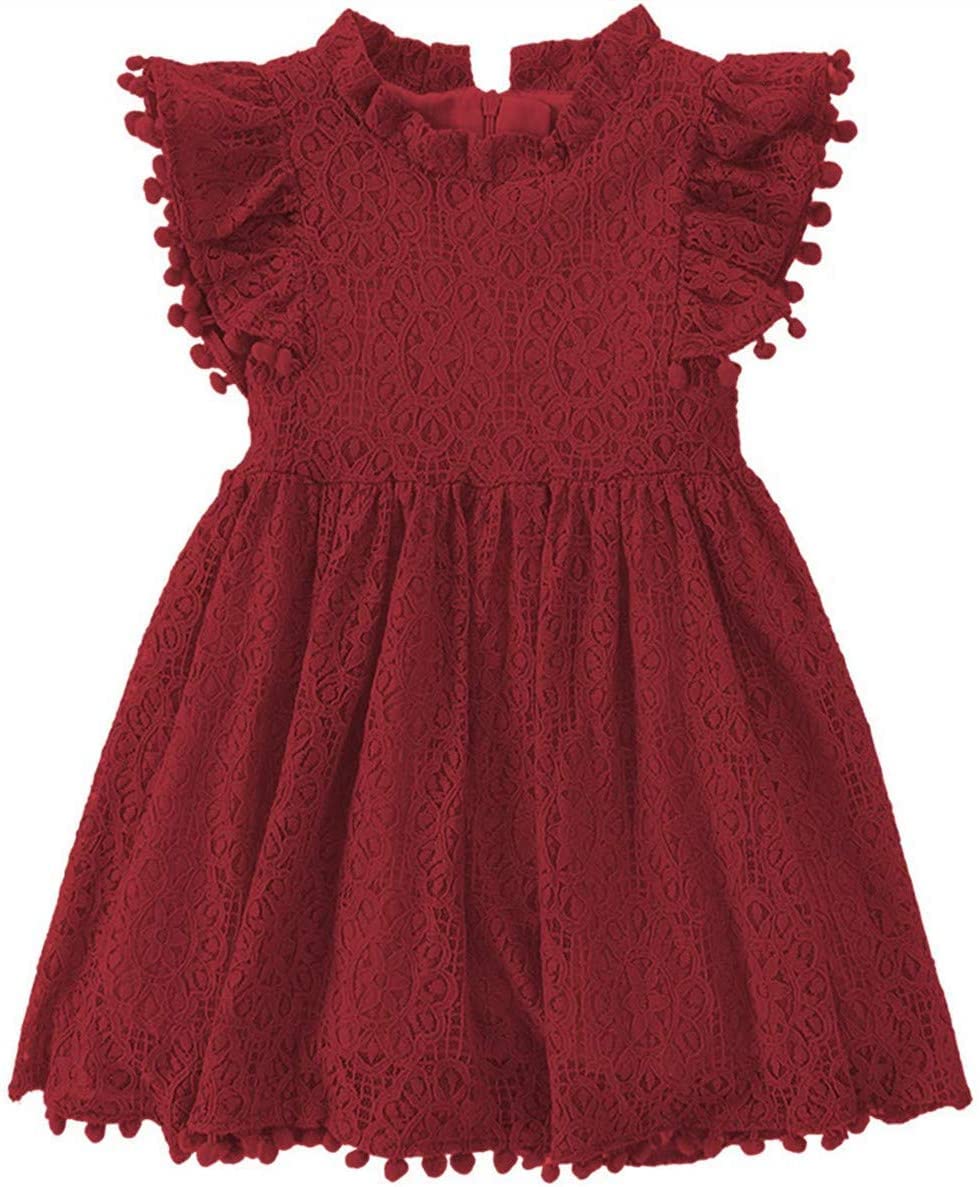 APRIL GIRL Flower Girl Dress, Lace Dress 3/4 Sleeve Dress