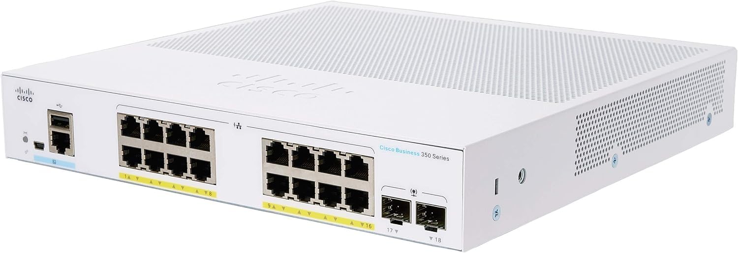 Cisco Catalyst 1300-16XTS Managed Switch, 8 Port 10G Copper, 8x10GE SFP+, Limited Lifetime Protection (C1300-16XTS)