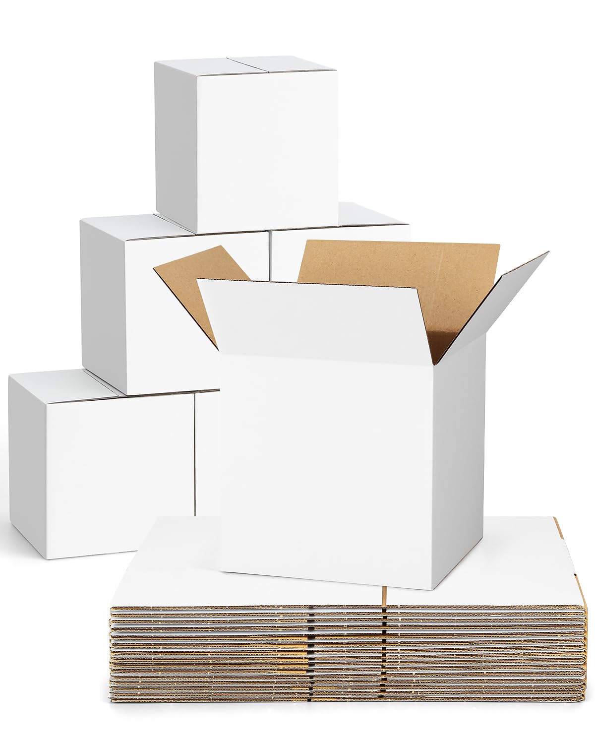 40-Pack-Small-Shipping-Boxes-6x4x4, Corrugated-Cardboard-Boxes-for-Packaging-Small-Business, Brown-Boxes-Mailers