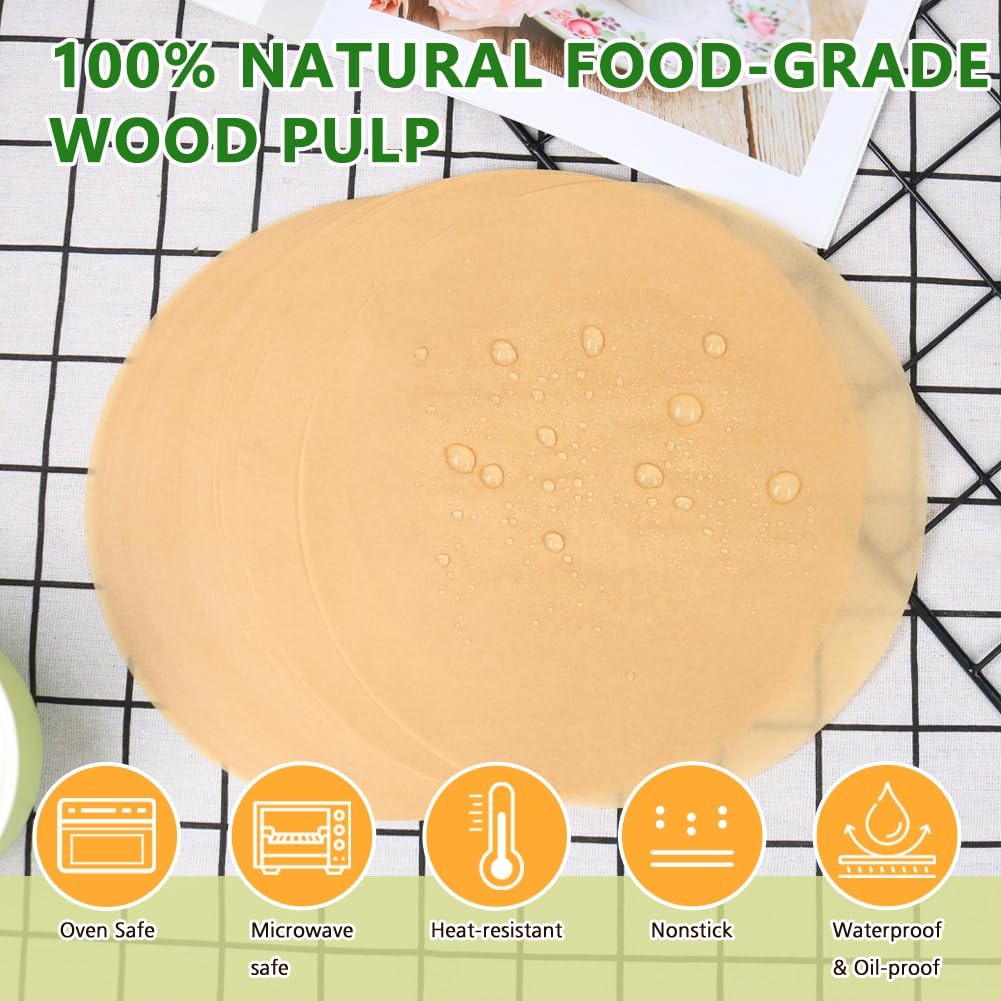 BOYAN 6 Inch Parchment Paper Rounds, Set of 220, Hamburger Patty Paper/Burger Press Paper, Non Stick Small Pre-cut Round Parchment Paper for Cake Pan, Springform Pan, Burger Patty Maker and More