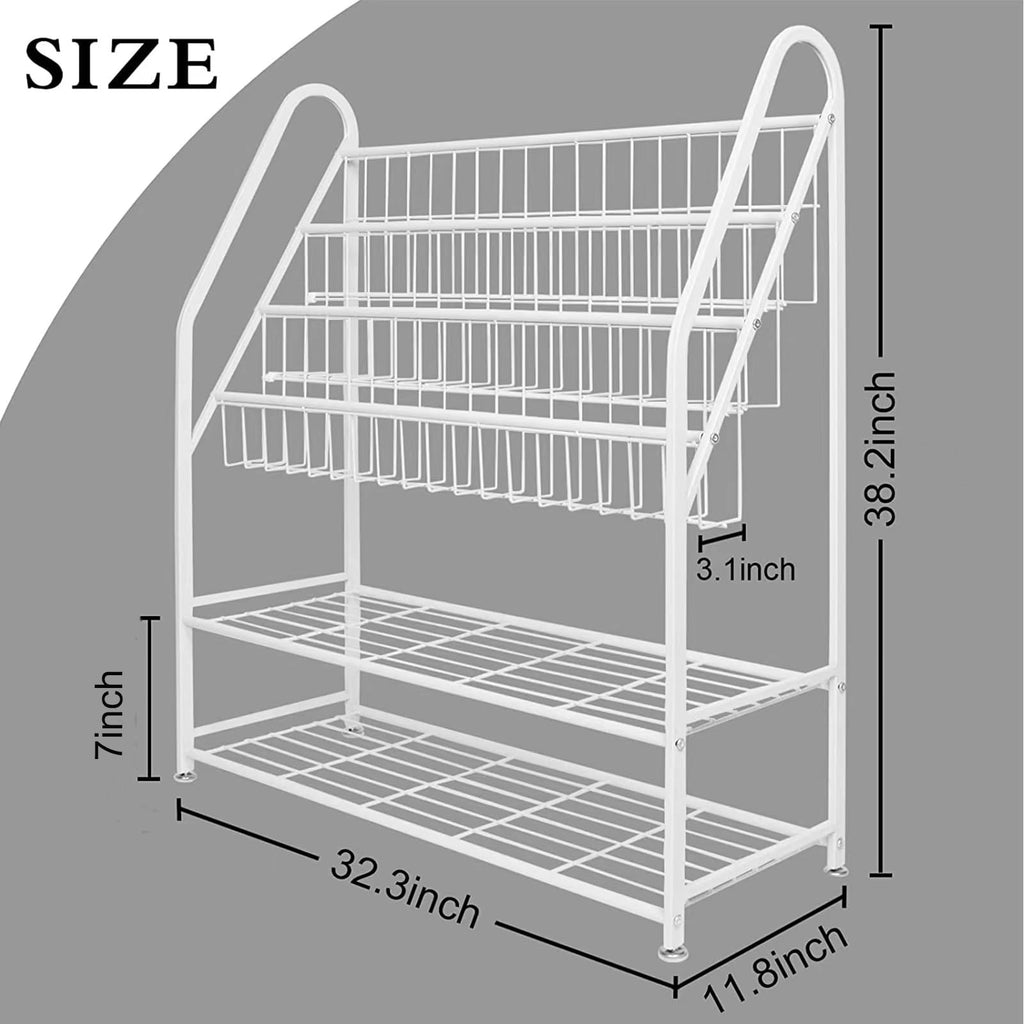 aboxoo Metal Kids Bookshelf Black Large Freestanding for Children Room 32 in Toy Organizer Large Stable Bookcase Bookstore Library Book Unit Storage Kids Bed Living Room
