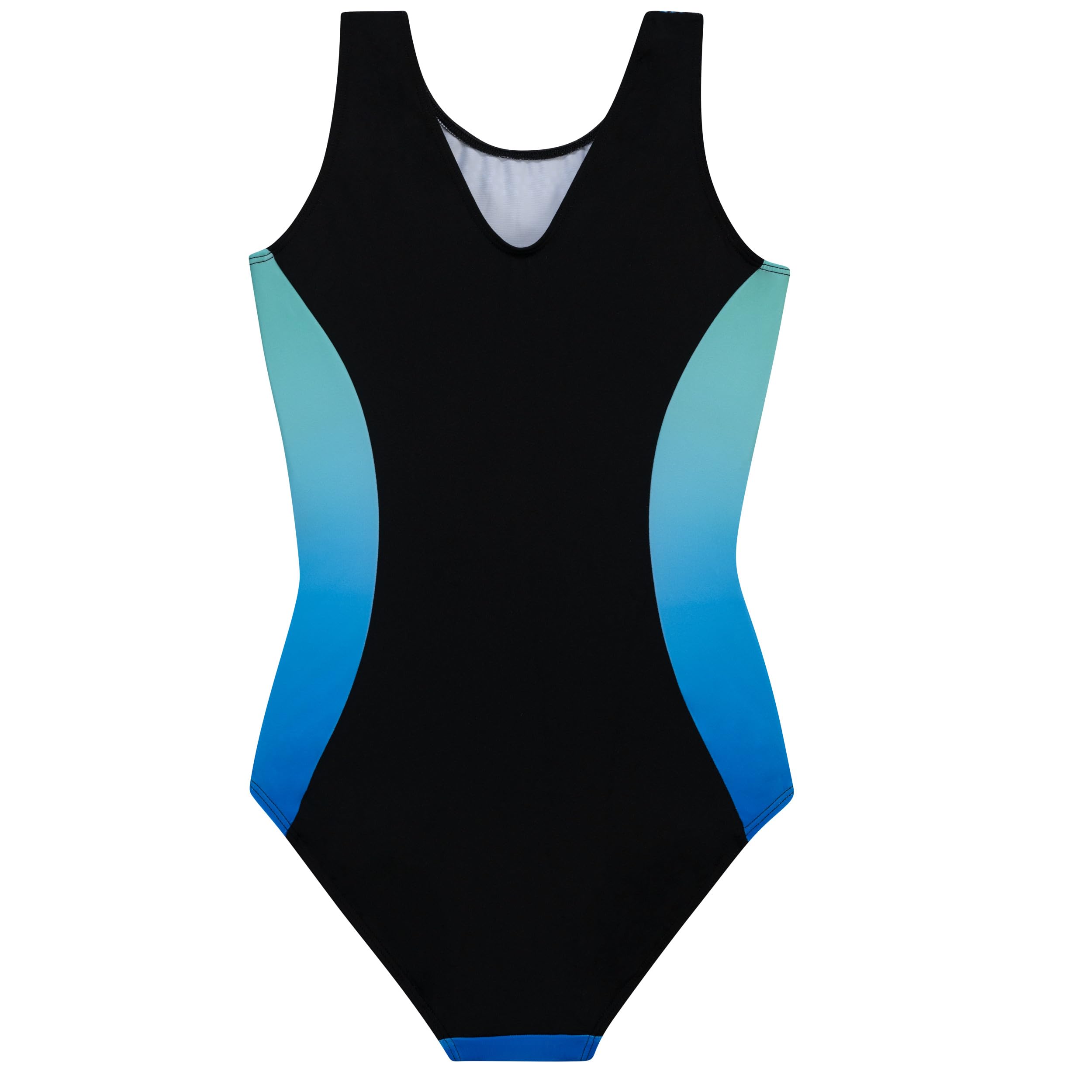 GK Girls Dazzling Diamonds Gymnastics Leotard - Dance Costume with Matching Scrunchie for Toddlers, Children, Juniors (