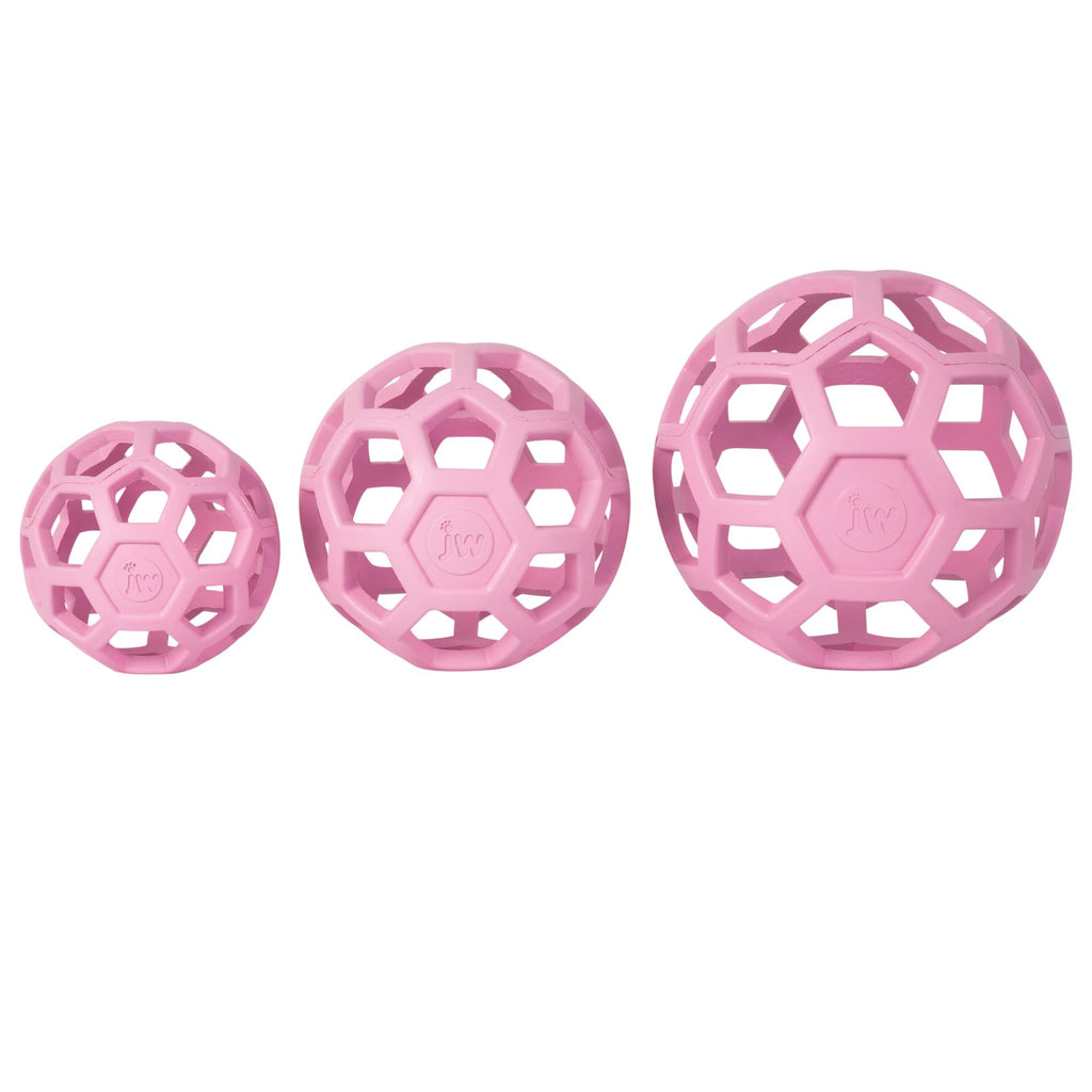 JW Pet HOL-ee Roller™, Dog Toy Puzzle Ball, Natural Rubber, Small (3 Inch Diameter), Blue