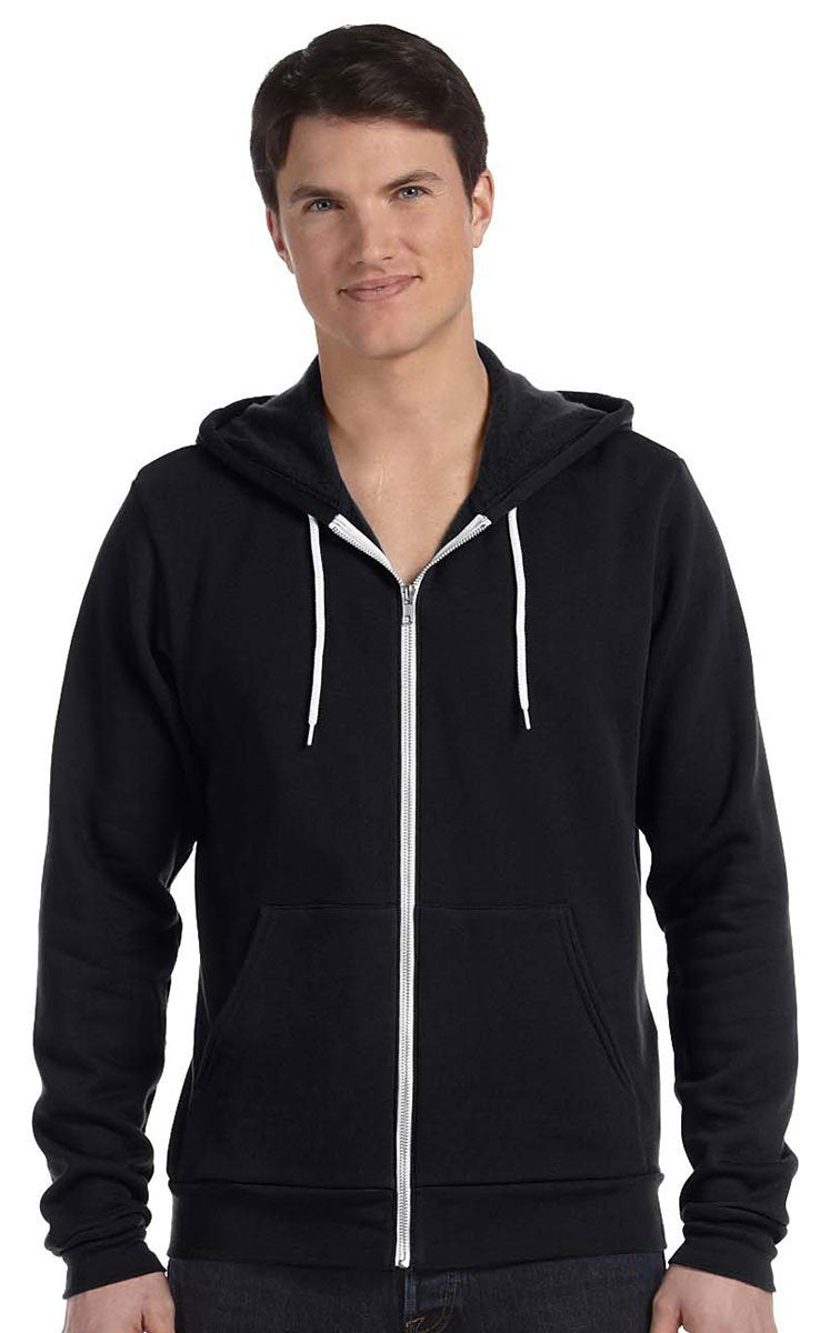 Bella & Canvas Men's 3739 Unisex Poly-Cotton Fleece Full-Zip Hoodie