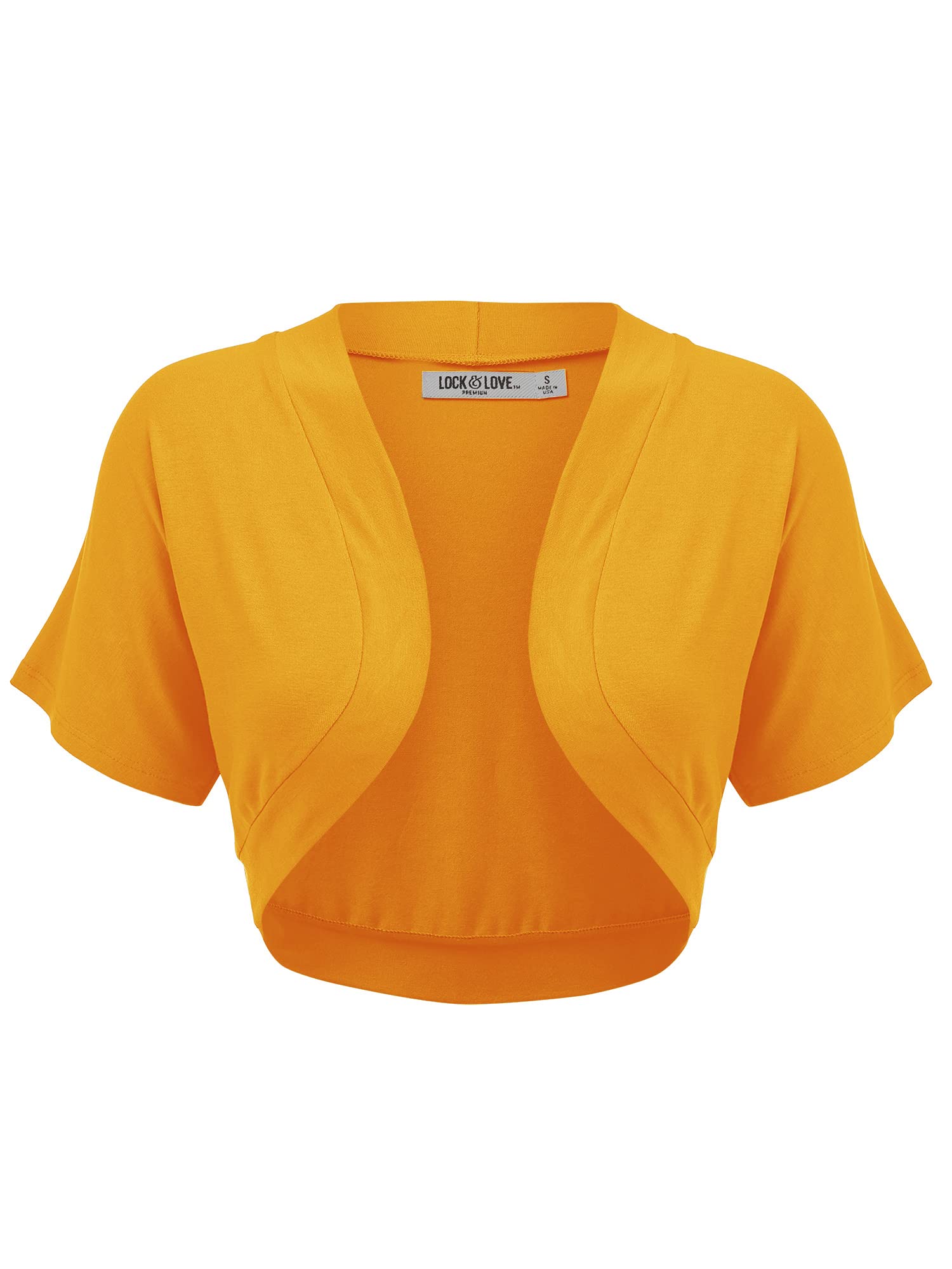 Lock and Love Women's Versatile Open Front Lightweight Short Sleeve Bolero Shrug