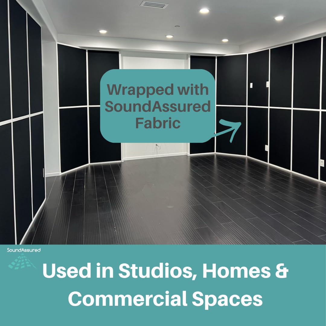 SoundAssured Acoustical Fabric - Precut Pieces 59x36 - Acoustically Transparent Fabric for Making Acoustic Panels - DIY Sound Panel Acoustic Fabric (50s Pink)