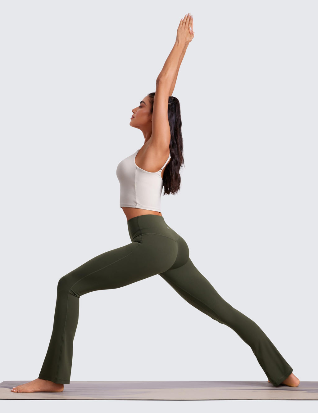 CRZ YOGA Butterluxe Mini Flared Leggings 30"/31.5"/33'' - High Waist Bootcut Casual Lounge Women Yoga Pants with Pocket