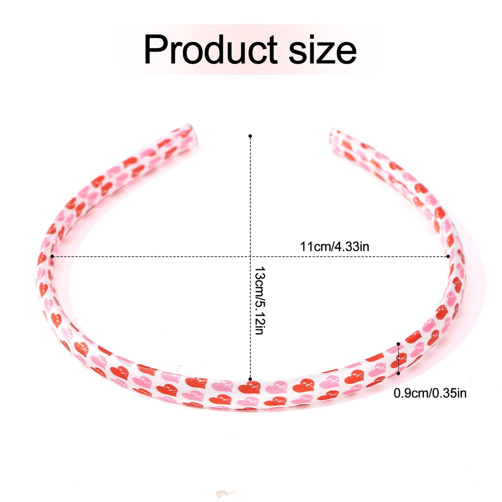 Fishdown Headbands for Girls 12Pcs Thin Head Bands for Girls Hairbands for Toddler Floral Cloth Fabric Covered Headband Birthday Party Favors