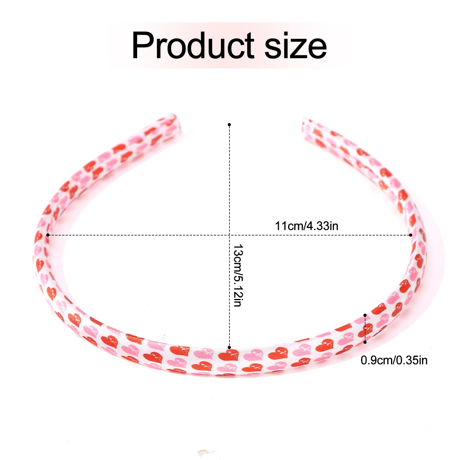 Fishdown Headbands for Girls 12Pcs Thin Head Bands for Girls Hairbands for Toddler Floral Cloth Fabric Covered Headband Birthday Party Favors