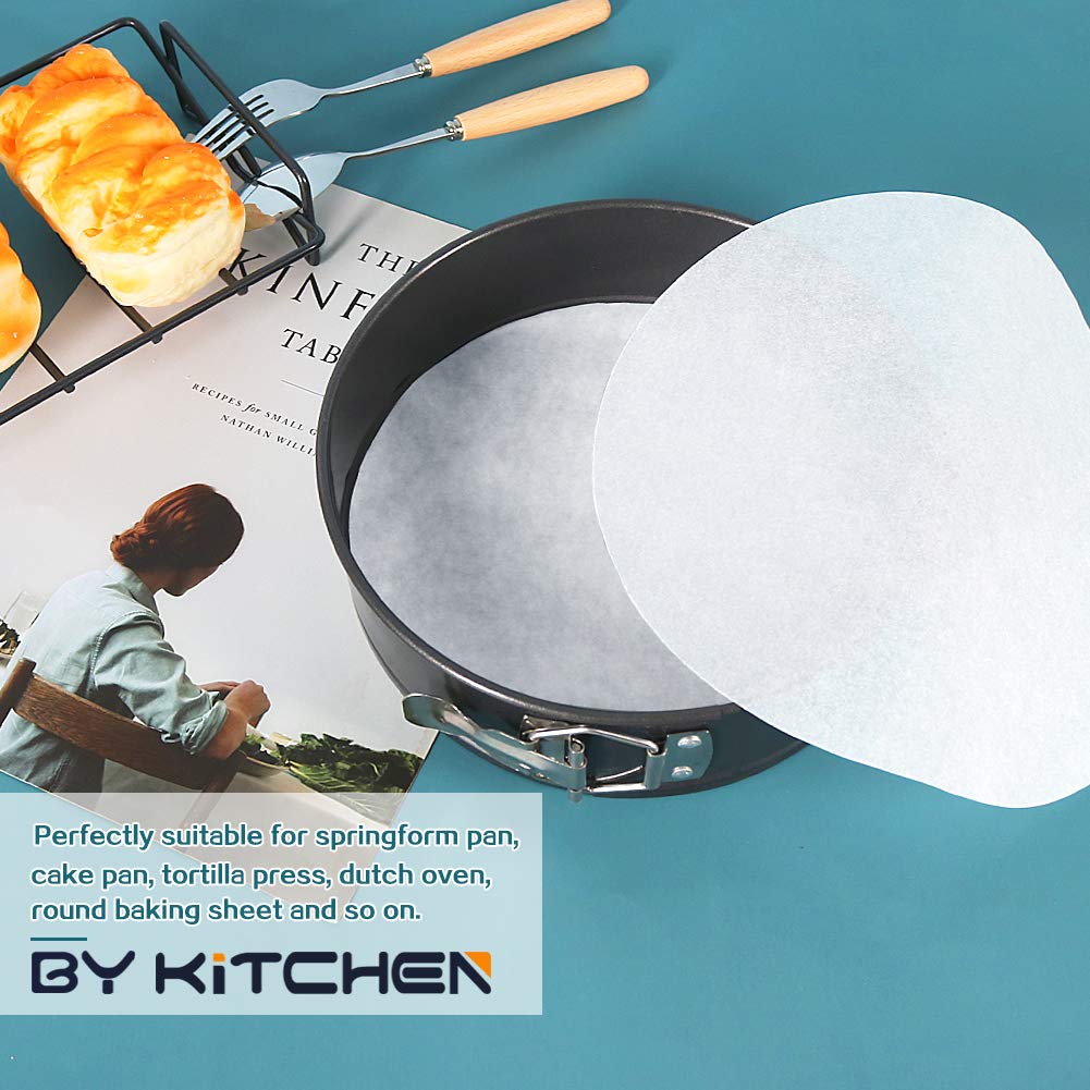 BOYAN 6 Inch Parchment Paper Rounds, Set of 220, Hamburger Patty Paper/Burger Press Paper, Non Stick Small Pre-cut Round Parchment Paper for Cake Pan, Springform Pan, Burger Patty Maker and More