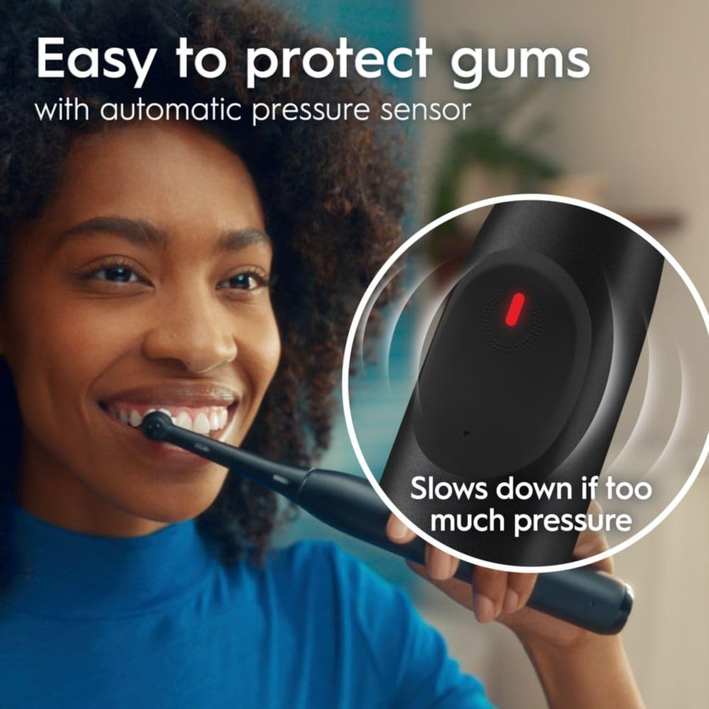 Oral-B Rechargeable Electric Toothbrush, iO2 Starter Kit, 3 Cleaning Modes, Automatic Pressure Sensor to Protect Gums, 2 Brush Heads, Forest Green