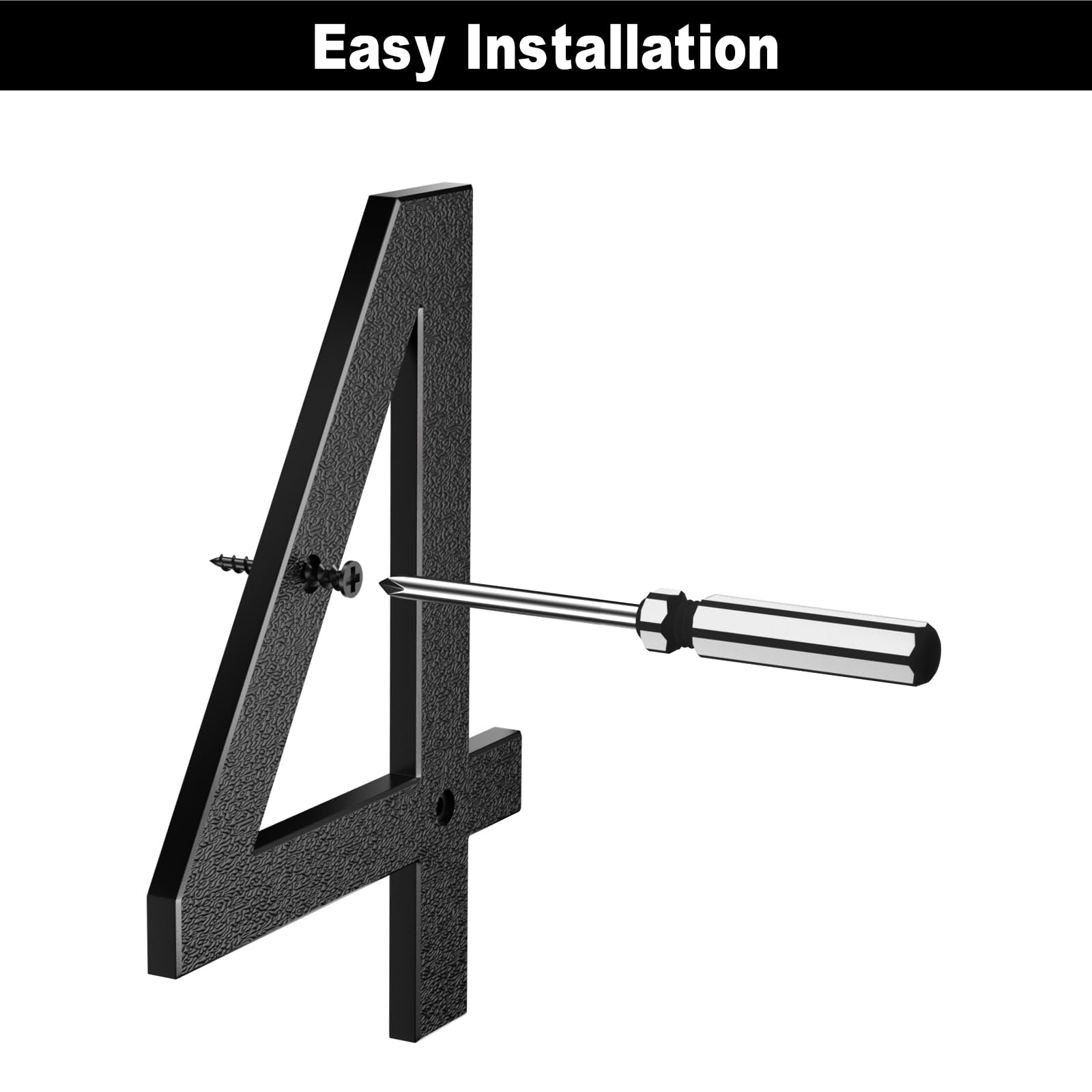 8 Inch Black Floating Arrow Signs, Modern Outdoor Plastic Directional Signs for Wall Yard Street