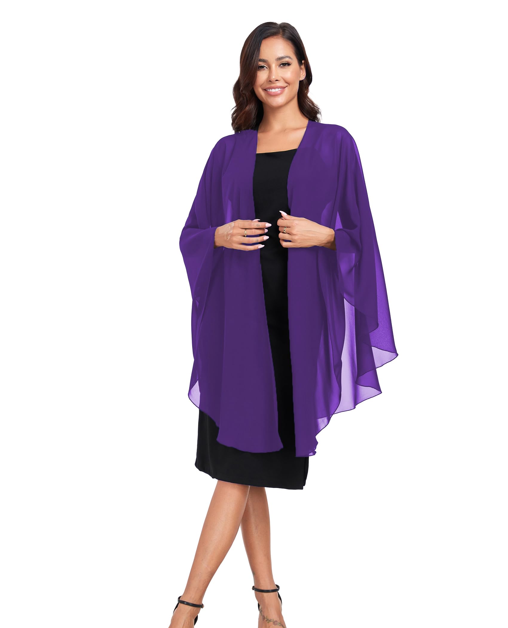 TONGFANTFL Shawls Wraps for Evening Wedding Party Chiffon Scarf Soft Bridal Wraps Wedding Guest Shawl Coverage