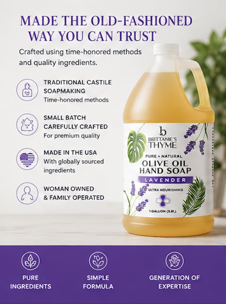 Brittanie’s Pure Castile Liquid Soap Refill, Bergamot Lime, 12 Ounce | Dish Soap, Hair & Body, Home, Gentle and Pure, Made with Natural Luxurious Oils, Vegan & Gluten Free Non-GMO